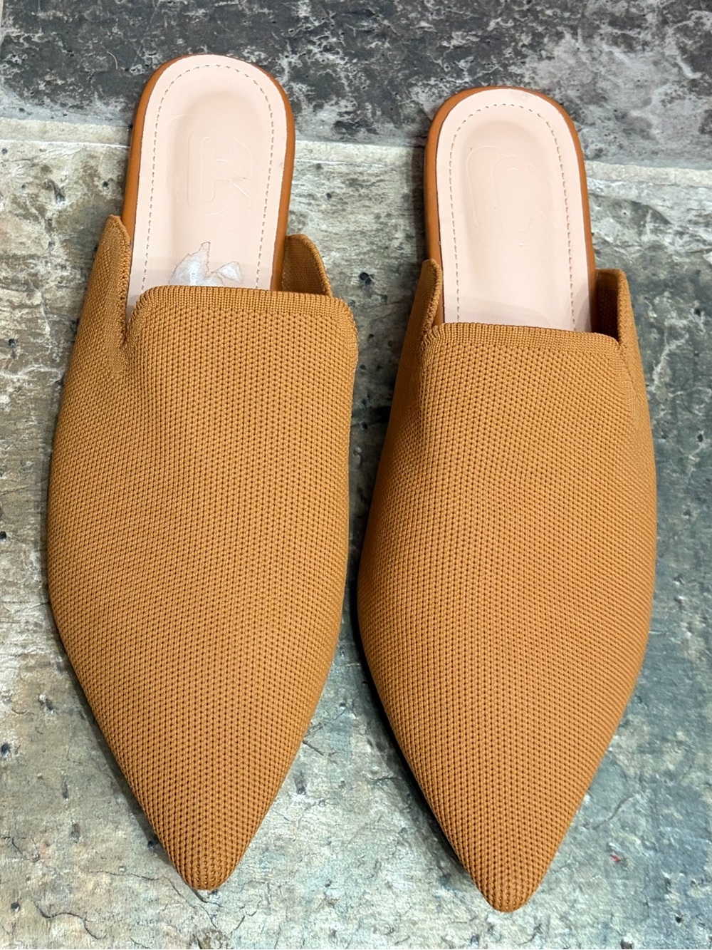 Women’s Pointed Mule Slides in Tan